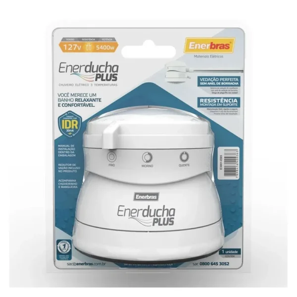 Chuveiro Ducha Plus Branca - Enerbras