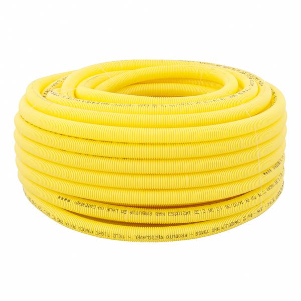 Eletroduto corrugado PVC amarelo 1" 32mm, rl 50mt;