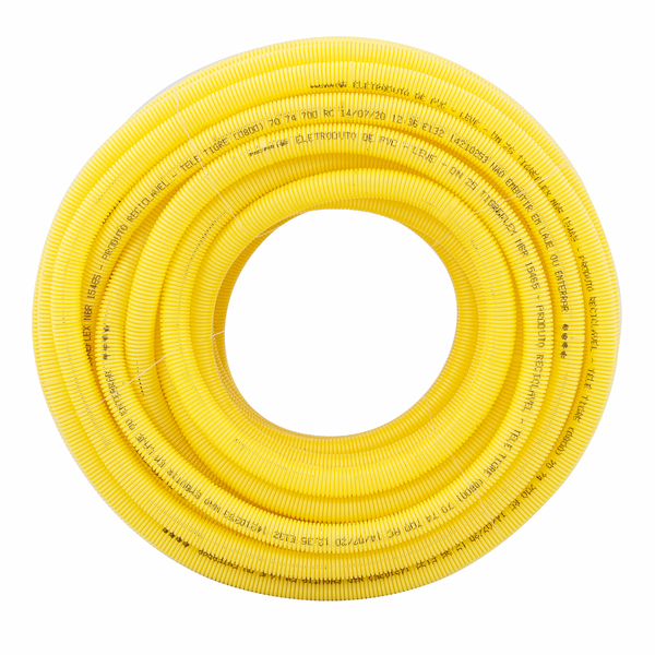 Eletroduto corrugado PVC amarelo 1" 32mm, rl 50mt; - Image 2